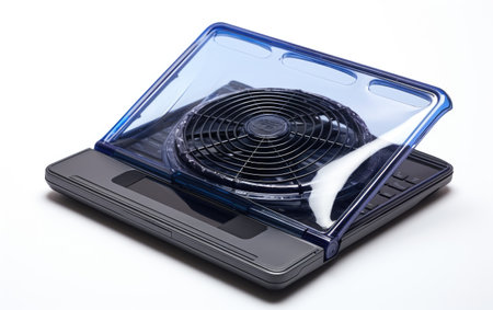 Good Quality Shiny Laptop Cooling Mat on White or PNG Transparent Backgroundの素材
