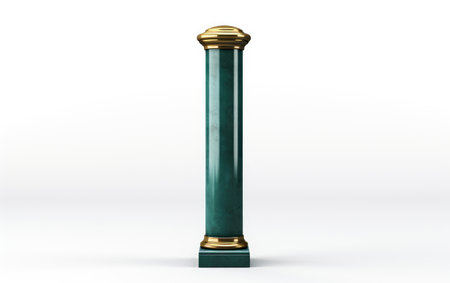 Fascinating Colorful Park Bollard on White or PNG Transparent Backgroundの素材
