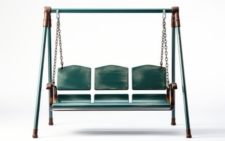 Colorful Stunning Park Swing Set with Multiple on White or PNG Transparent Backgroundの素材