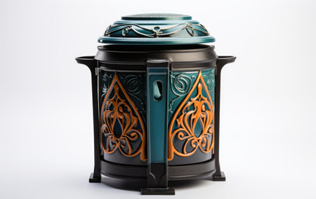 Good Quality Park Trash Receptacle on White or PNG Transparent Backgroundの素材