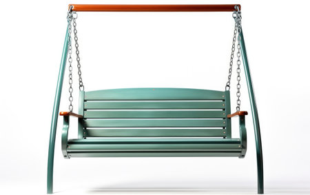 Modern Park Swing with a Sleek on White or PNG Transparent Backgroundの素材