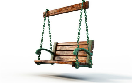 Marvelous Park Swing with Adjustable on White or PNG Transparent Backgroundの素材