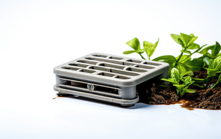Fascinating Colorful Plastic Yard Drain on White or PNG Transparent Backgroundの素材