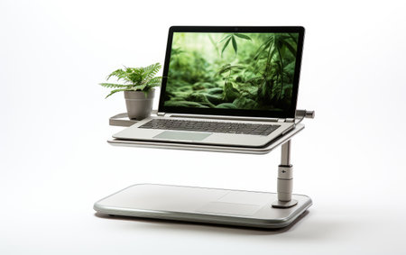 Stunning Portable Laptop Desk on White or PNG Transparent Backgroundの素材