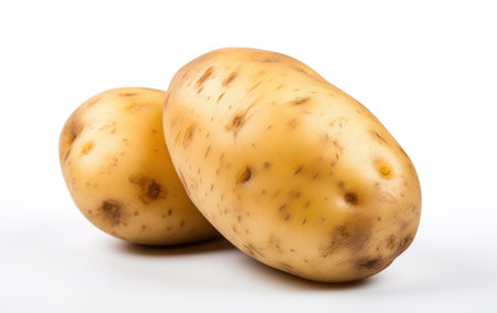 Pair of Marvelous Fresh Potato on White or PNG Transparent Backgroundの素材