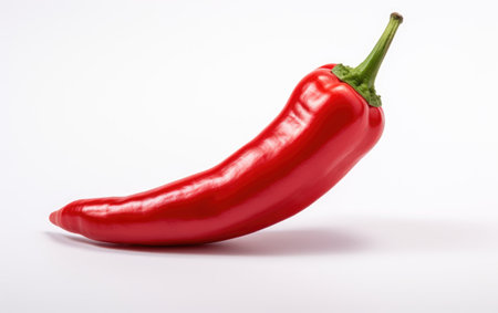Red Color Chili Pepper on White or PNG Transparent Backgroundの素材