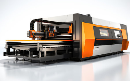 Good Quality New Precision Laser Cutting Machine on White or PNG Transparent Backgroundの素材