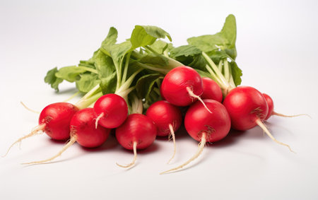 Collection of Red Color Radish on White or PNG Transparent Backgroundの素材