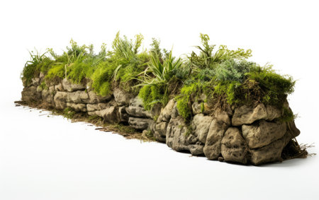 Magnificent Riverbank Erosion Control on White or PNG Transparent Backgroundの素材