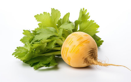Delicious Yellow Rutabaga on White or PNG Transparent Backgroundの素材