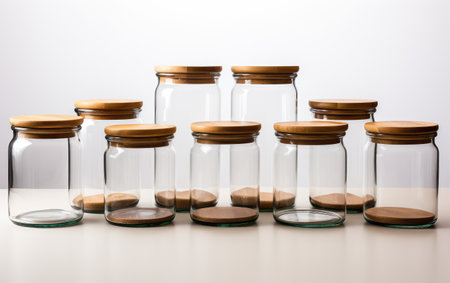 Attractive Set of Versatile Glass Storage on White or PNG Transparent Backgroundの素材