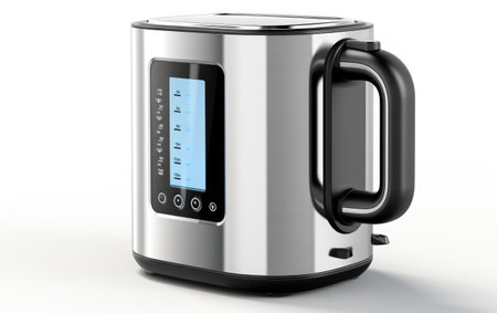 Attractive Sleek and Modern Electric Kettle on White or PNG Transparent Backgroundの素材