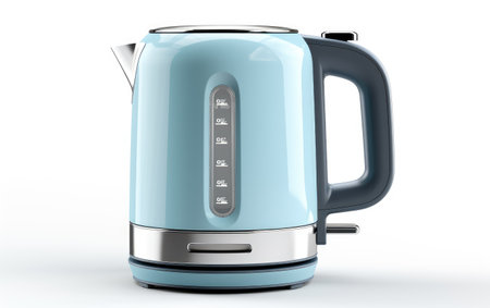 Alluring Sleek and Modern Electric Kettle on White or PNG Transparent Backgroundの素材