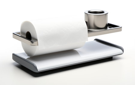 Captivating Sleek and Modern Toilet Paper on White or PNG Transparent Backgroundの素材