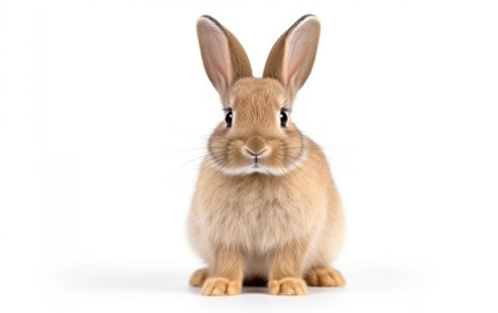Cute Floppy Eared Brown Bunny Charm on a White or Clear Surface PNG Transparent Backgroundの素材