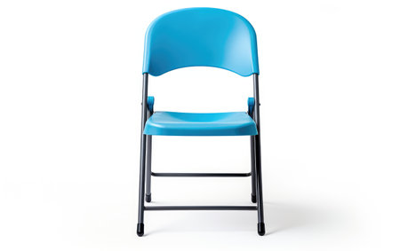 Portable Folding Chair Lightweight Plastic Construction on a White or Clear Surface PNG Transparent Backgroundの素材