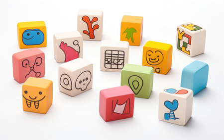 Fun Shape Erasers Playful Stationery Essentials on a White or Clear Surface PNG Transparent Backgroundの素材