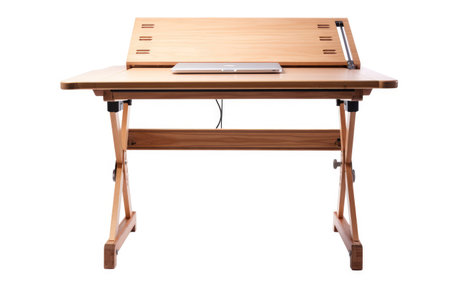 Adaptively Foldable Standing Desk Solution on a White or Clear Surface PNG Transparent Backgroundの素材