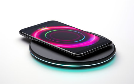 Attractive Colorful Popular Smartphone on White or PNG Transparent Background.の素材