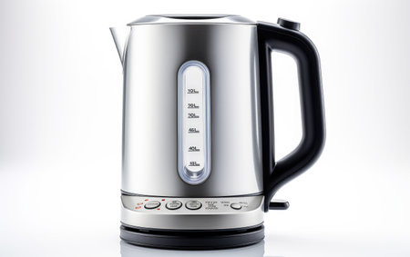Digital Charming Top Rated Electric Kettle on White or PNG Transparent Background.の素材