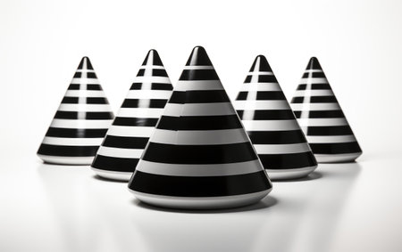 Side View of Black and White Agile Objectの素材