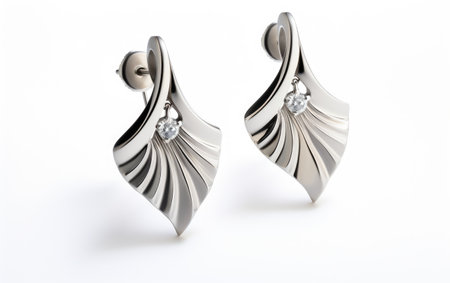 Silver and Statement Necklace Fashion Jewelry Earringの素材