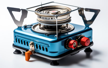 Blue and Black Backpack Stove Kitchenの素材