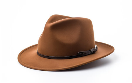 Brown Fedora Hat Illustrationの素材