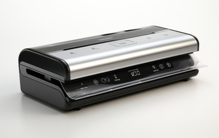 Silver and Black Food Packing Cleaner Machine Digitalの素材