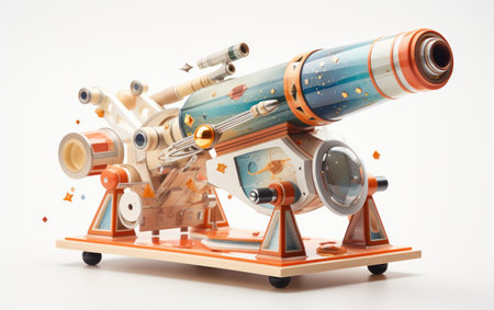 Astronomy Themed Illustration Telescope Toolの素材