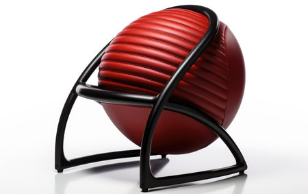 Black and Red Gym Equipment Ball in Standの素材