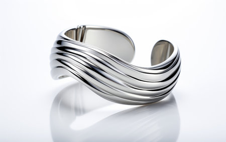 Silver Elegance Cuff Fashionの素材