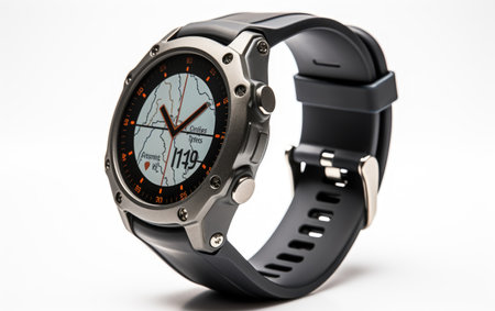 Black and Silver Sporty Wristwatch for Menの素材