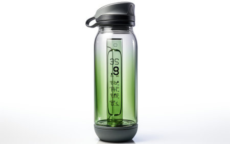 Gray and Green Water Storage Bottle Sport Gymの素材