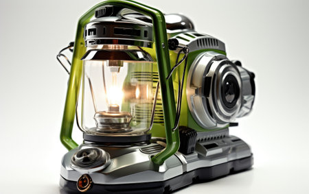 Portable Silver and Green Light Charging Machineの素材