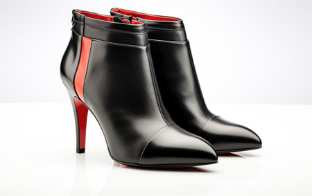 Ladies Black and Red High Heels Winter Collectionの素材