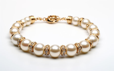 Hand Bengal Latest Design with White Pearlの素材