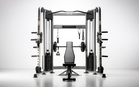 Silver and Black Color Gym Machine Exerciseの素材