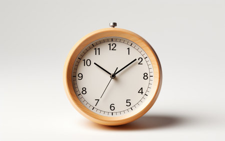 Sleek Clock Imagery for Modern Spaces Isolated on White Backgroundの素材