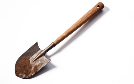 Garden Spade Imagery for Efficient Use Isolated on White Backgroundの素材