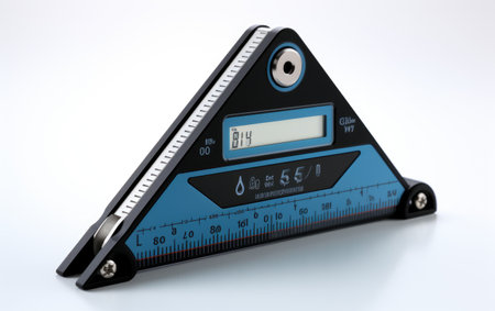 A Precision Digital Angle Finder for Efficiency Isolated on White Backgroundの素材