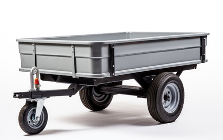 Explore with Style Stylish Gray Plastic and Steel Wagon Adventure Isolated on White Backgroundの素材