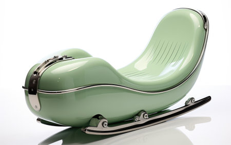 Discover the Allure of Mint Green Plastic and Steel Elegance Isolated on White Backgroundの素材