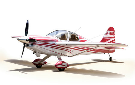 Ultralight Aircraft Unveiled A Glimpse into Sporty Aviation Isolated on White Backgroundの素材