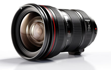 A Close up of a Camera Lens with Adjustable Functionalityの素材