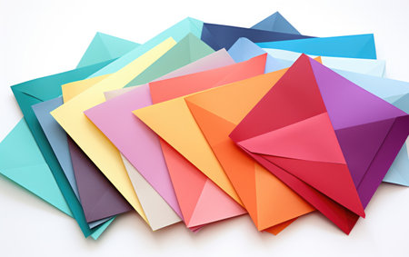 Exploring the Spectrum in an Assortment of Vibrant Origami Sheetsの素材