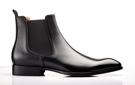 Black and Leather Clutch Shoes, Elevating Your Evening Ensemble with Timeless Sophisticationの素材