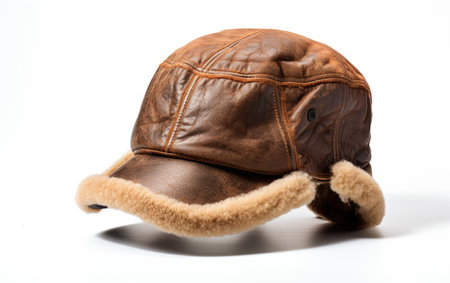A Brown and Aviator Hat, Perfect for Elevating Your Fashion Ensembleの素材