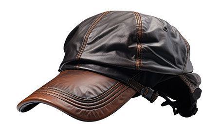 Redefining Style with Retro Rider's Motorcycle Cap on White or PNG Transparent Backgroundの素材