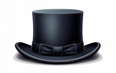 Classic Charm Unveiling the Top Hat Legacy on White or PNG Transparent Backgroundの素材